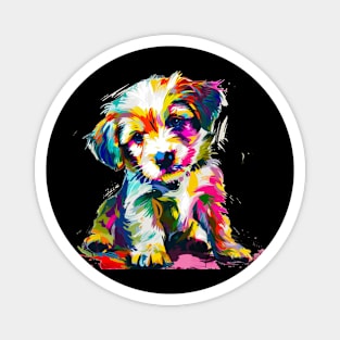 Puppy Colorful Pop Art Design Dog Lover Gift Idea Magnet